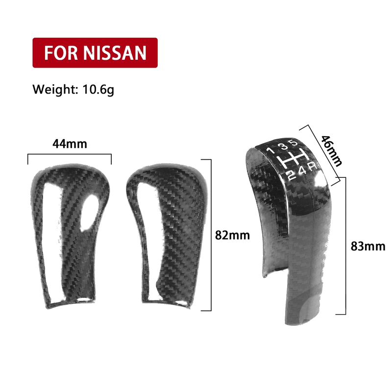 Nissan GTR R32 / R33 / R34 Black Center Gear Shift Knob Cover Set (1989-1994)