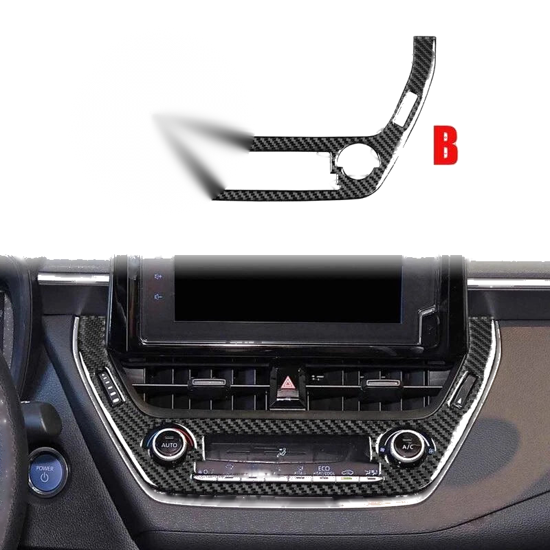 Toyota Corolla 19-24 Soft Carbon Fiber Center Console AC Swicth Panel Cover