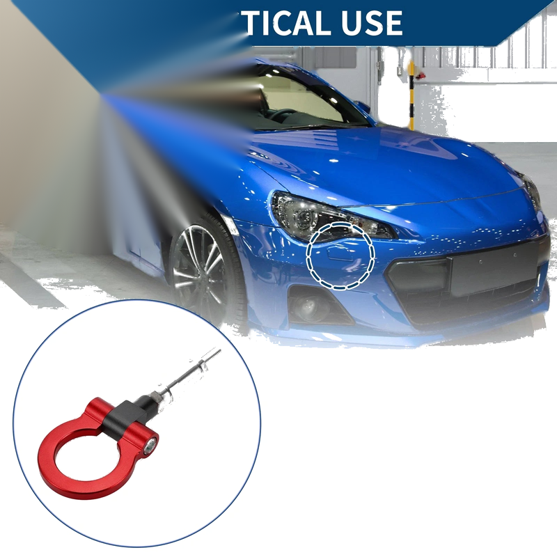 Honda S2000 (2000-2009) - Red Metal Accessory Tow Hook Ring 20.4cm
