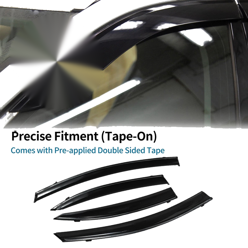 Honda Civic 2006 Side Window Vent Visors Black 1 Set Window Deflectors