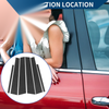 Honda Accord EX-L (2013-2017) Black Carbon Fiber 6 x Car Pillar Window Trim Covers