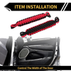 Jeep Wrangler TJ JK JKU (2007-2018) Black Red 2 x Door Limiting Straps