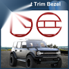 Ford Bronco 2021-2024 Headlight Trim Bezels (2 x Red)