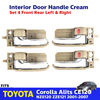 Interior Door Handle Cream Set 4 Fits Toyota Corolla Altis CE120 SED 2001-07 D06