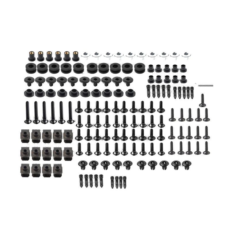 Yamaha YZF R6 (2008-2016) - Metal & Plastic Black Screws Fairing Bolts