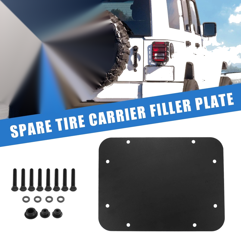 Jeep Wrangler JK Tailgate Vent Spare Tire Carrier Delete Plate (2007-2018)
