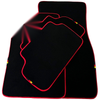 BMW 7 Series E65 (2001-2008) - AutoWin Brand, Red Trim Black Floor Mats