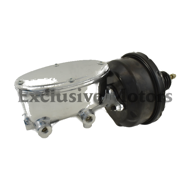 Universal Wilwood Style 7" Black Brake Booster & Chrome Master Cylinder (1977-2023)
