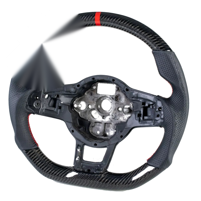 VW Golf GTI Jetta GLI Polo Scirocco Steering Wheel Carbon Leather Red (2006-2023)