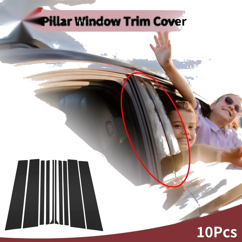 Mercedes-Benz GLS (2020-2022) Black 10 x Car Door Pillar Window Trim