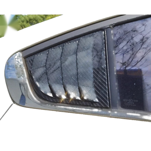 Kia K3 Forte Black Rear Window Louvers (2014-2018)