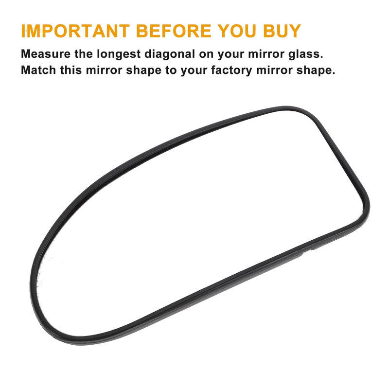 Ford Focus Left Side White Mirror Glass (1998-2004)