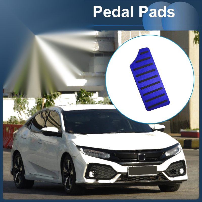 Honda Civic 2016-2024 Aluminum Alloy Blue Footrest Pedal Cover (2016-2024)