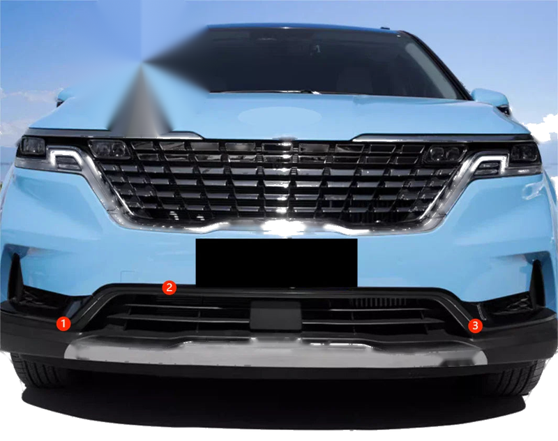 Kia Carnival Front Lower Grille Molding Glossy Black Lid Cover Trim (2022-2022)