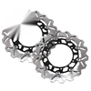 YAMAHA YZF R1 R6 XJR 1300 Black Front Left & Right Brake Disc Rotors (99-02)