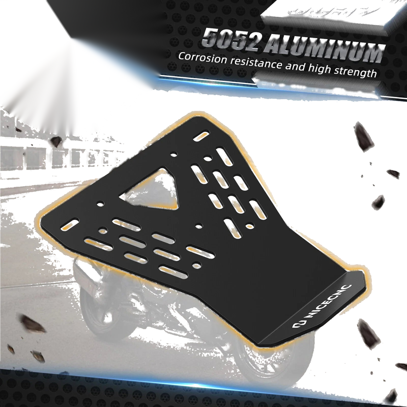 BMW 1200GS / Adventure 1x Aluminum License Plate Splash Guard (2013-2018)