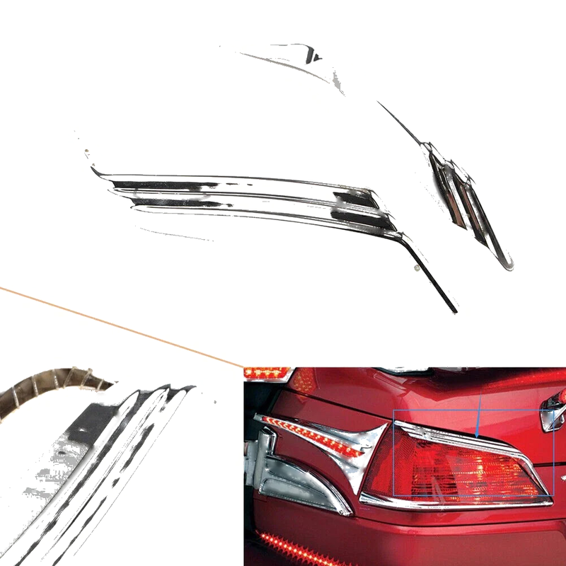 Honda Goldwing 1800 Chrome Tail Light Trim Accent (2012-2017)