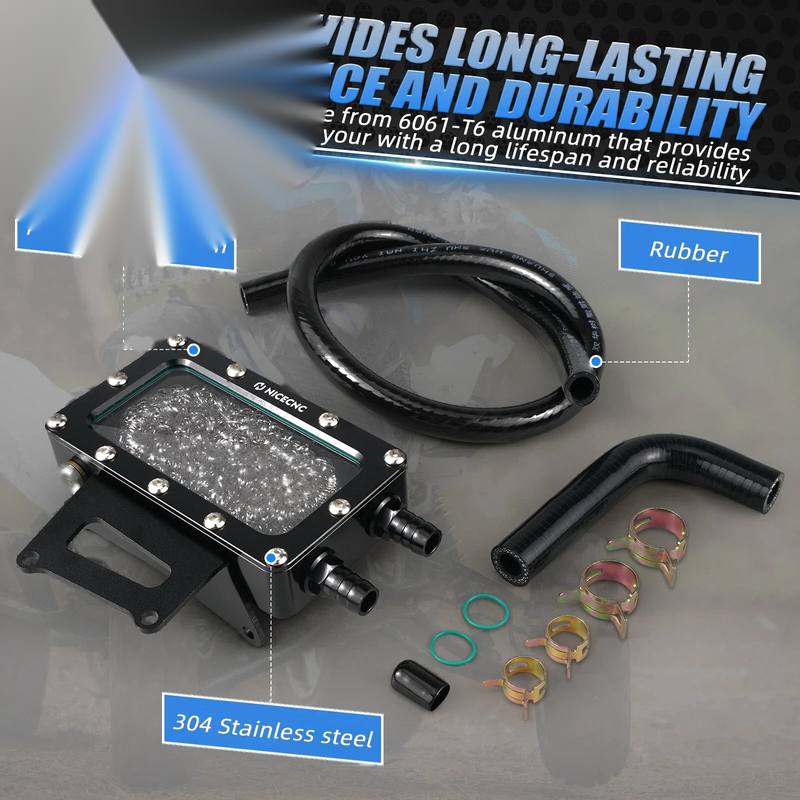 Yamaha Raptor 700 YFM700 Oil Breather Box Vent Hose Kit (2006-2023)
