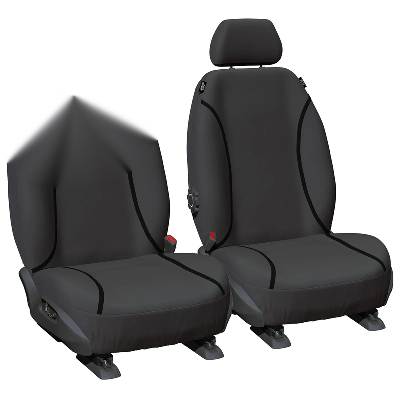 Toyota FZJ105 HZJ105 Front Custom Tailor Made Grey Canvas Car Seat Covers