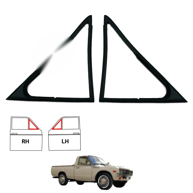 Pair Window Rubber 1/4 Vent Seal Fits Nissan Datsun 620 Pickup 1500 Ute 1972-79