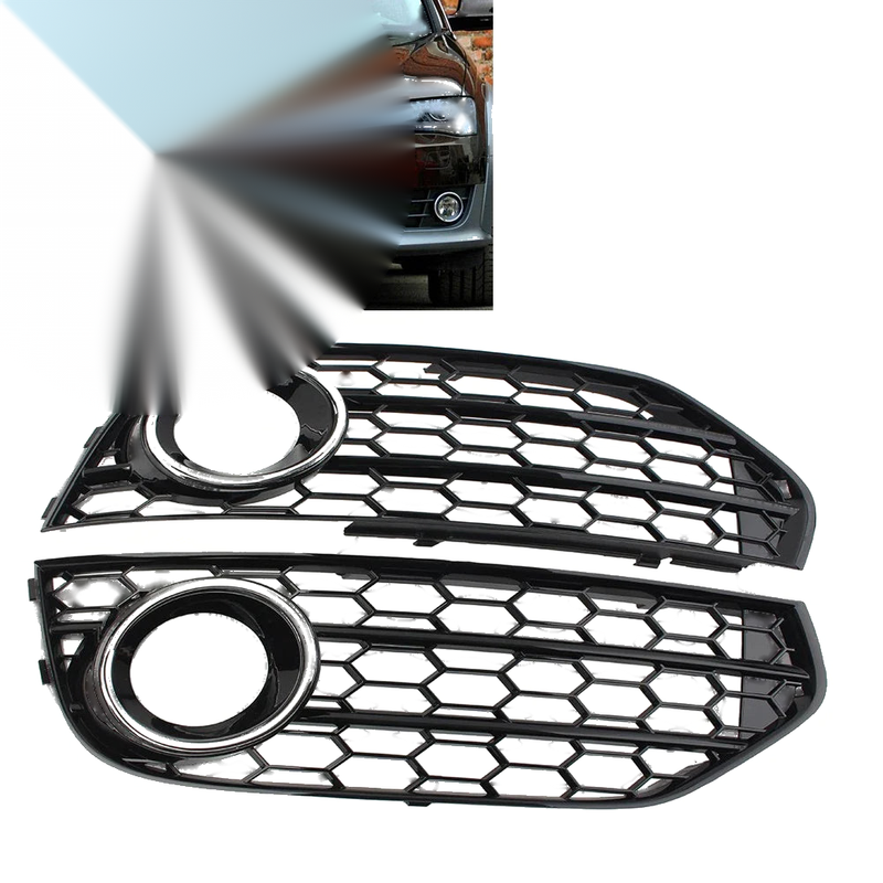 Audi A4 Allroad Honeycomb Fog Light Grille Cover (2010-2016)