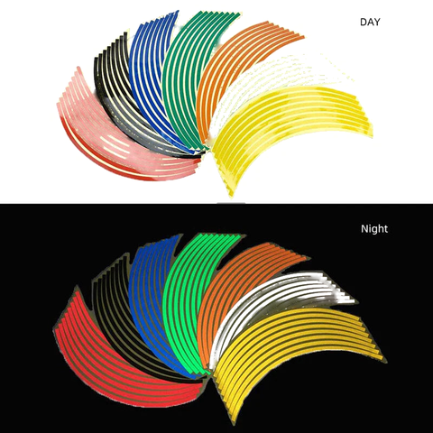 Suzuki GSXR 600 / 750 / 1000 Reflective Rim Stripes Wheel Decals (2001-2023)