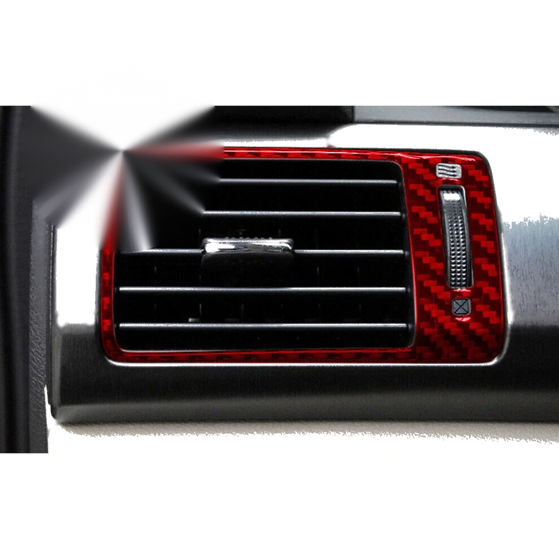 Honda Accord Red Carbon Fiber Side AC Air Vent Outlet Cover Trim (2018-2023)