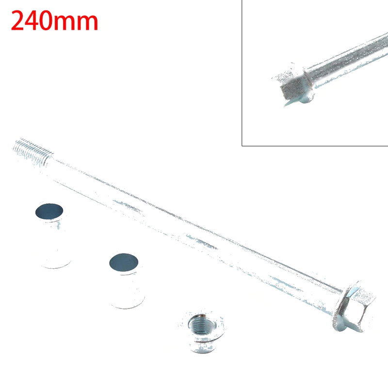 125cc 140cc Quad Dirt Bike M15x 240mm + 2 Spacers Front Rear Axle