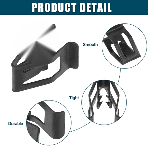Ford Mazda - 10 x Black Fasteners Interior Retainer Clip Set