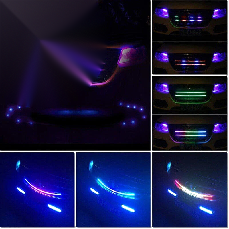 2 x 60cm RGB LED Flexible Front Kidney Strip Lights