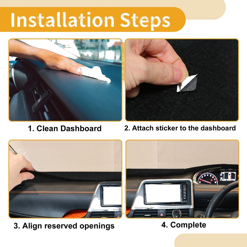 Ford Focus 2012-2018 Black 1 x Carpet Dashboard Cover Mat