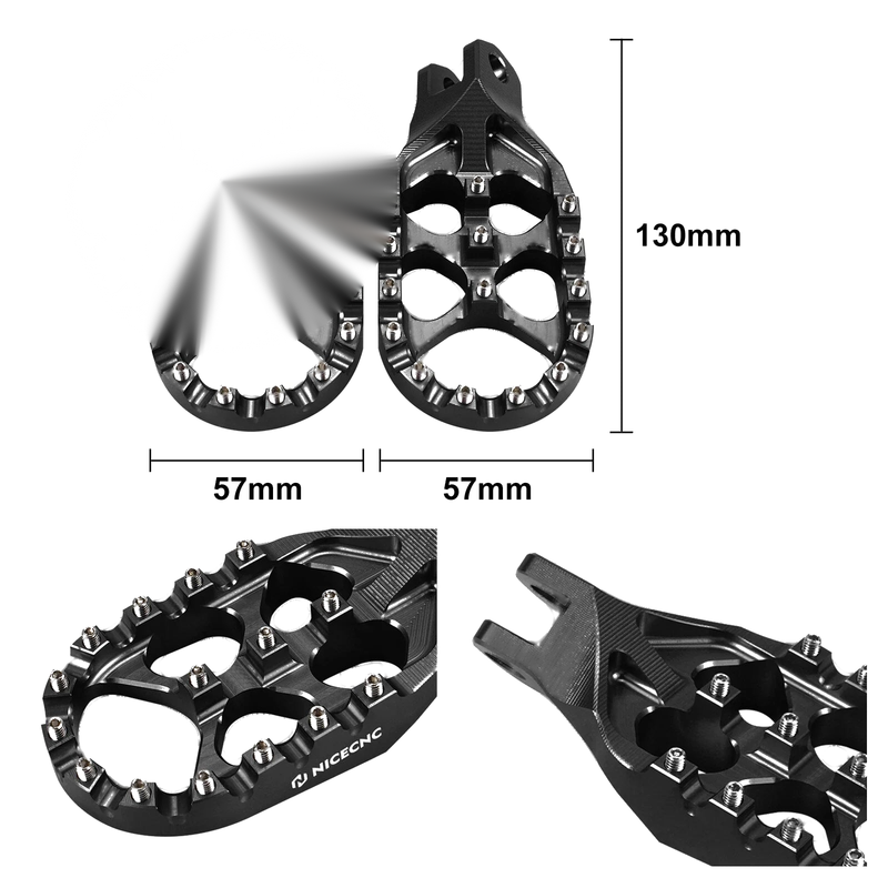 Suzuki DRZ400S / SM (2005-2024) Black Enlarged Foot Pegs