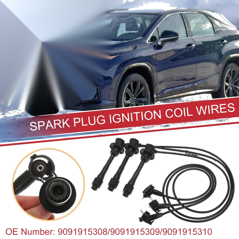 Lexus ES300 3 x Spark Plug Wire Ignition Coil Cables (1996-2003)