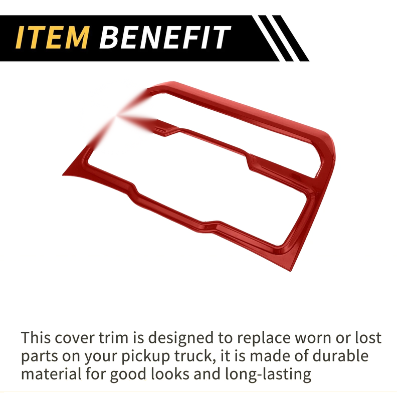 Jeep Wrangler JL JLU (2018-2024) Red Dashboard Center Control Panel Cover