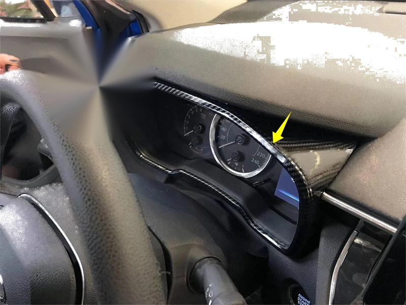 Toyota Corolla Cross Carbon Fiber Dashboard Panel Frame Cover Trim (2020-2023)