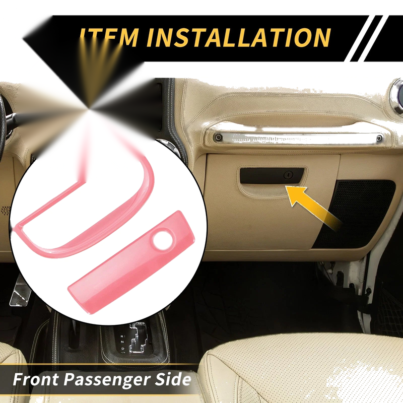 Jeep Wrangler JK (2007-2017) Pink Glove Box Handle Switch Cover