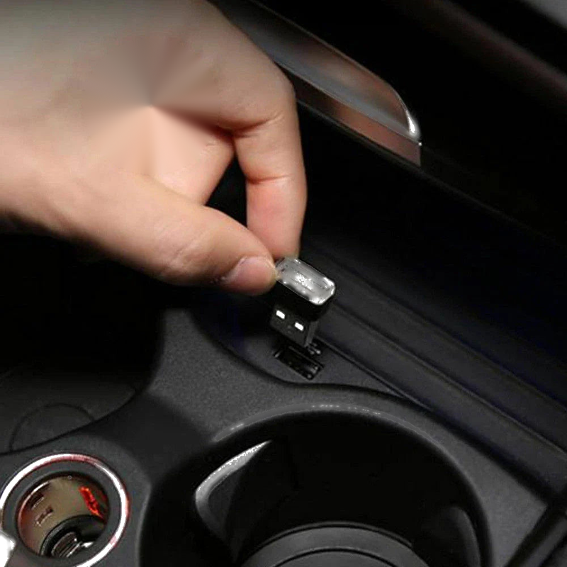 Universal Use Purple USB LED Car Interior Light Ambient Lamp