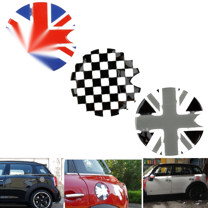 Mini Cooper Union Jack Checkered Gas Cap Cover Sticker (2001-2023)