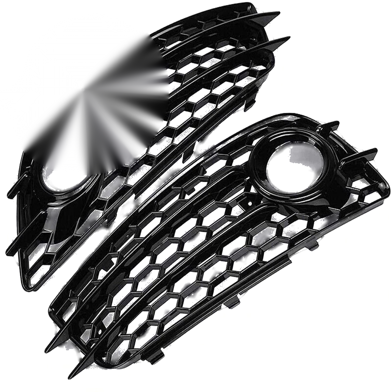 Audi A4 B8 S-Line S4 HONEYCOMB Fog Light Grille Bezels (2008-2012)