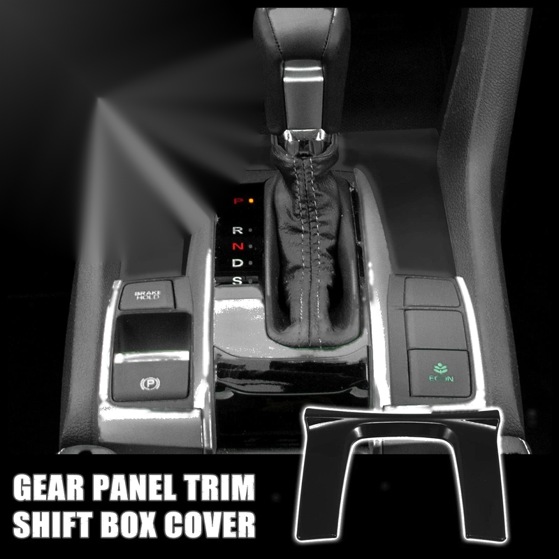 Honda Civic 2016-2021 Black Gear Panel Trim Shift Box Cover