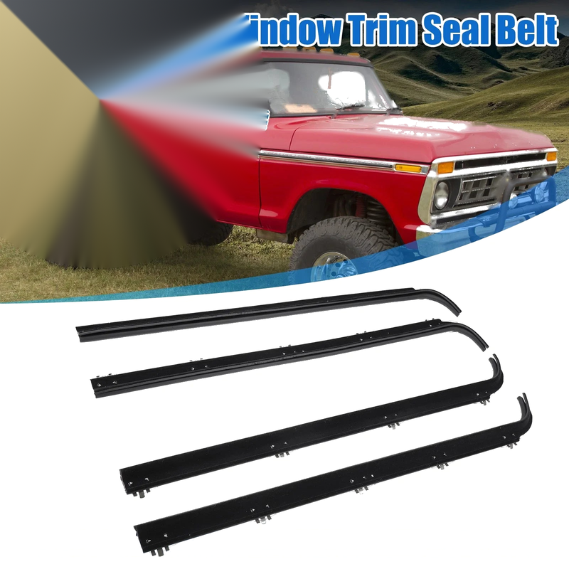 Ford F150 F250 F350 4pcs Weatherstrip Window Trim Seal (2004-2023)