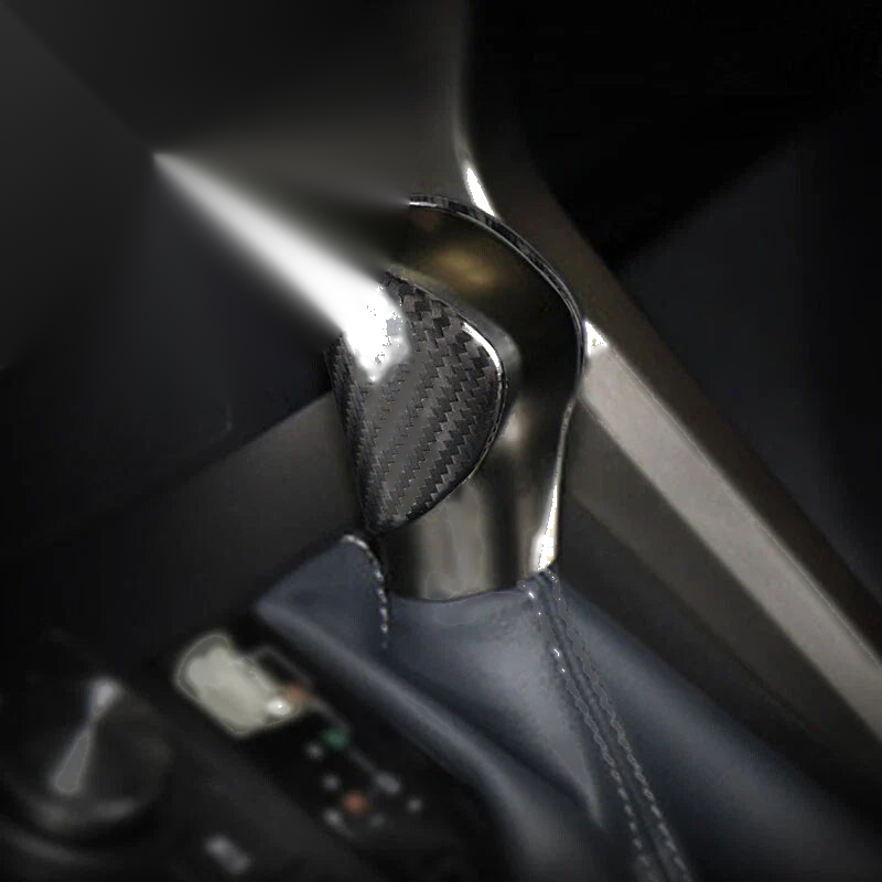 Lexus IS ES NX GS Carbon Fiber Back Gear Shift Knob Shifter Cover Trim Fit