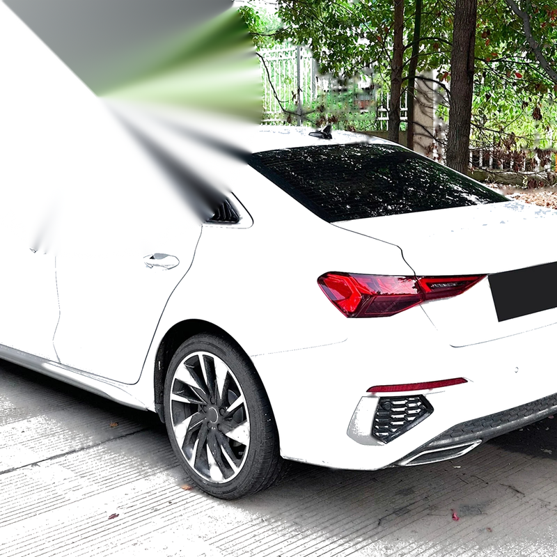 Audi A3 8Y (2021-2024) Gloss Black Rear Side Window Louver Cover