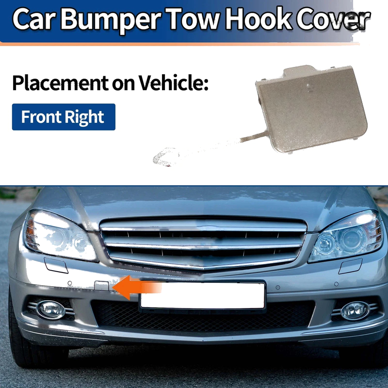 Mercedes-Benz C-Class Front Car Bumper Tow Hook Cover (2015-2021)