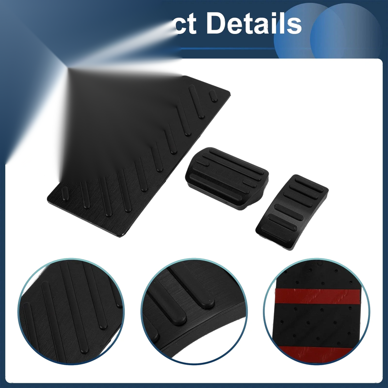 Ford Edge (2023) Black 3 x Automatic Foot Accelerator Pedal Covers