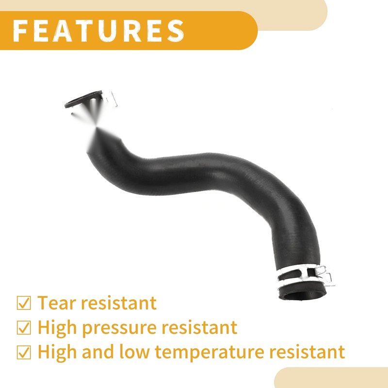 Ford Focus III Saloon 2014-2020 Rubber Black Radiator Hose
