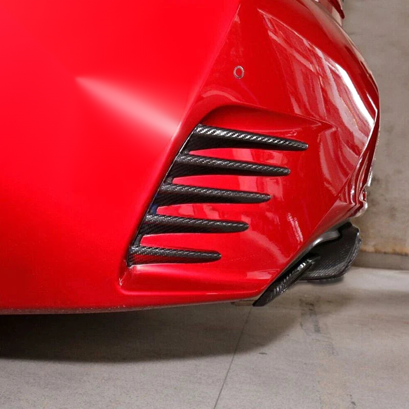 Lexus RC 2015-2018 Real Carbon Fiber Rear Bumper Side Canards Cover Trim