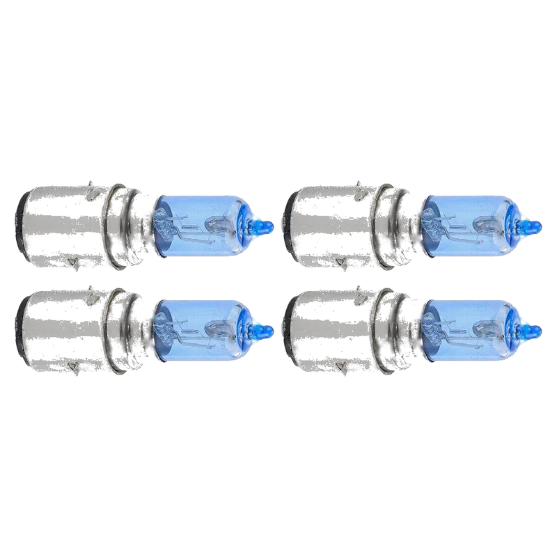Car Motorcycle 4 x Super White 12V 35/35W BA20D Halogen Bulbs