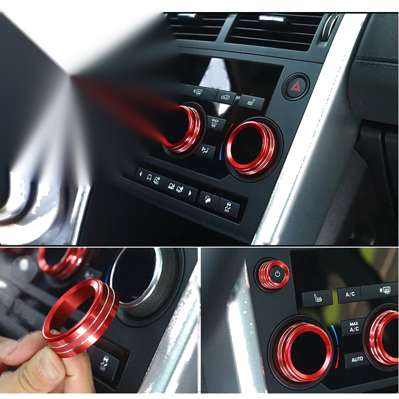 Discovery Sport 2015-2018 Silver AC Adjust Knob Button Ring Cover Trim Fit