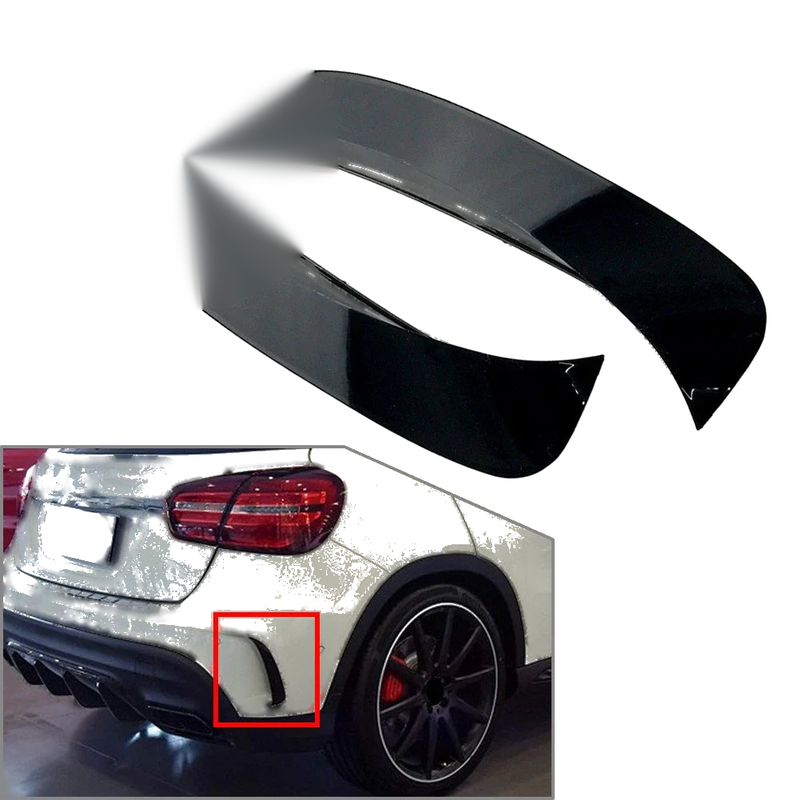 Benz GLA Class (2013-2020) Pair Rear Bumper Splitter Canard Air Vent Trim